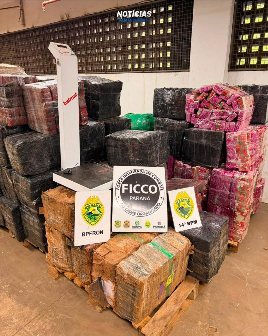 PM apreende quase duas toneladas de maconha em uma oficina mecânica na Vila A