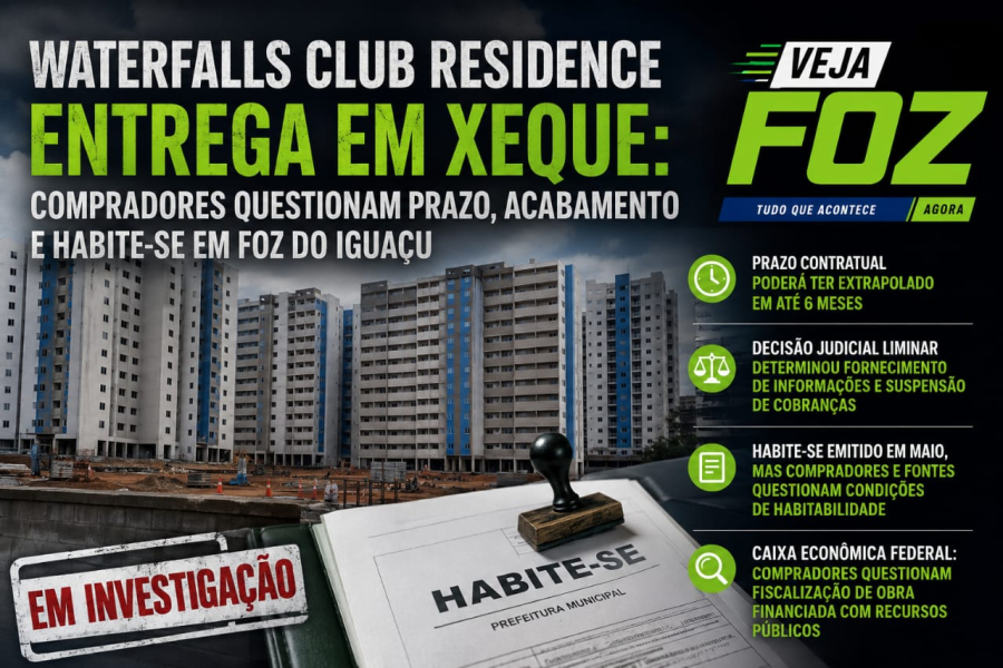 Waterfalls Club Residence chega ao prazo final de entrega em meio a dúvidas e ação judicial