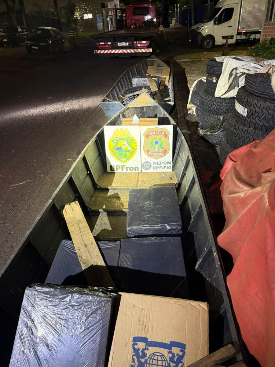 PF e PM apreendem carga de contrabando no Rio Paraná